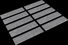 FILZ-125X25X3 Universal soft jaws, self-adhesive, felt, 125 mm, 10 pcs.
