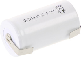 Mexcel D4000H Akumulator specjalny D (R20) Możliwa wysoka temperatura, U-końcówka do lutowania, Płaska-Góra NiCd 1.2 V 4