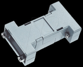 EB0909M Self-built housing D-Sub, 2x 9-pin, metallised