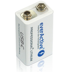 Akum. 6F22 550mAh everActive 9V lithium USB-C
