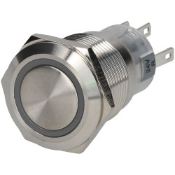 R-TECH 524650 19mm IP65 Vandal Resistant Switch SPDT RGB Ring LED Flush S/St