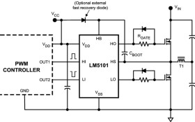 High voltage high side and low side gate driver