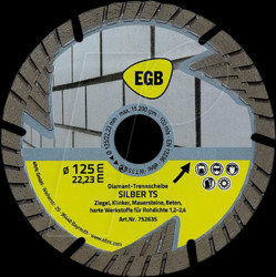 752635 Diamond cutting disc 125 mm, "Silber TS"