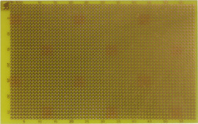 Circuit board, 100 x 160 mm, pitch 2.54 mm, single sided, FR2 hard paper, Cu 35 µm, 830-EP