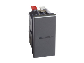 AXOLUTE Wyłącznik zwierny przycisk jednobiegunowy NO 10A (zaciski automatyczne) 1 modułowy AXIAL antracyt HS4005AN LEGRAND