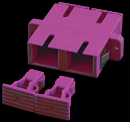 53333.1 SC/SC duplex adapter OM4 erika violet, ceramic