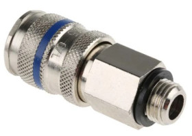 Szybkozłączka pneumatyczna, materiał Mosiądz, stal, złącze G 1/4 męskie, RS PRO CEJN 320, JWL 520, JWL 530, Parker PEF,