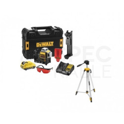 LASER LINIOWY 3-PŁASZCZYZNOWY 10,8V CZERWONY+STATYW DEWALT