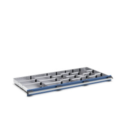 Zestaw przegródek Ściana działowa Srebrny Blacha stalowa for use with Szuflady, Dimensions1300 X 650 X 75mm Bott