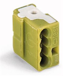 Socket terminal, 1 pole, 0.5-1.0 mm², clamping points: 2, light gray, clamp connection, 6 A, 243-726