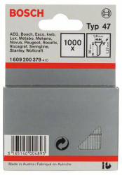 Gwoździe, typ 47, 1,8 x 1,27 x 26 mm Bosch Accessories 1609200379, N/A, Wymiary (D x S) 26 mm x 1.8 mm, 1000 szt.