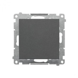 Simon 55 Łącznik jednobiegunowy (moduł) 10 AX, 250 V~, szybkozłącza Grafitowy mat TW1.01/116