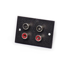 Gniazdo RCA 2x2 montażowe