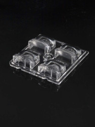 Soczewka LED 4-LEDowa 50 x 50 x 10.16mm, do użytku z Układ, Asymm. Oświetlenie uliczne, oświetlenie specyficzne dla