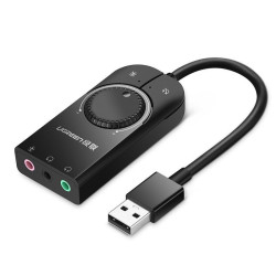 Karta dźwiękowa USB UGREEN Zewnętrzna, 3xJack 3,5, Reg. głośności