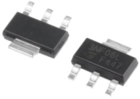 MOSFET N-kanałowy 4 A SOT-223 60 V SMD Pojedynczy 3.3 W 100 miliomów