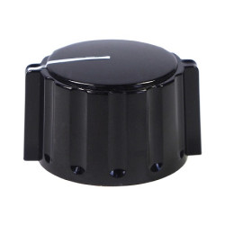 Pokrętło potencjometru oś: 6.35mm średnica: 14.5mm Wałek okrągły Czarny Elma