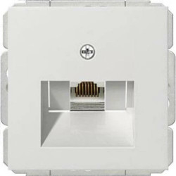 GIRA F100 Gniazdo komputerowe 1xRJ45 pojedyncze kat. 6 biały połysk
