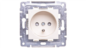 Dante Gniazdo Pojedyncze Z/U Z Przesłonami Krem 450334