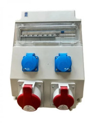 Rozdzielnica elektryczna CEE 32A 16A 2x 230V z bezpiecznikami HAGER FI 96H-3