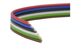 Przewód Wstążkowy Montażowy Tlwy 6X0,22 150V Kolorowy Technokabel /50M/