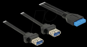 85244 Cable USB 3.0 pin header > 2 x USB 3.0 Type-A