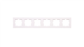 Karre Ramka 6-Krotna, Kolor Biały / 90960265