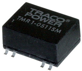 DC converter, 4.5-9 VDC, 1 W, 1 output, 15 VDC, 81 % efficiency, TMR 1-0513SM