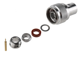 Złącze koncentryczne Montaż na kablu Męski 75Ω typ złącza Złącze N 0 to 1.5GHz, zaciskane typ kabla RG59, RG62