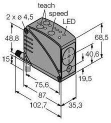 Turck Fotokomórka odbiciowa NPN LT3NILVQ