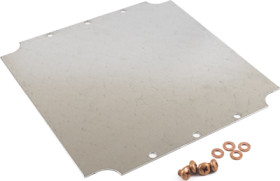 Mounting plate, steel, (L x W x H) 238 x 232 x 1 mm, natural, for 1590ZGRP234/1590ZGRP235, 1590ZGRP234PL