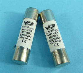 25A/10x38mm gG ZWŁ.CER.BEZP.500V