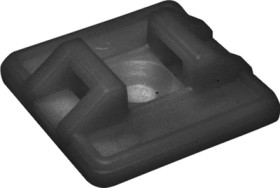 Mounting base, ABS, black, self-adhesive, (L x W x H) 19 x 19 x 6 mm, 8029HA01AS