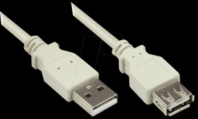 2511-OF1 USB 2.0 male A > female A, 1m
