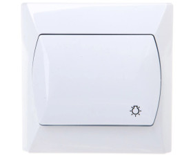 AKCENT Przycisk /światło/ biały ŁP-5A/00