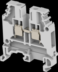 Terminal block, screw connection, 0.22-4.0 mm², 2 pole, 32 A, 8 kV, gray, 1SNA115116R0700