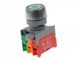 Przycisk stabilny ( zielony) podśw. 22mm NO+NC