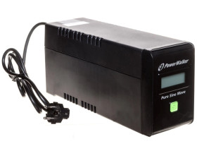 UPS POWER WALKER LINE-INTERACTIVE 800VA 2xPL 230V, czysta sinusoida, RJ11/45 IN/OUT, USB, LCD VI 800 SW/FR