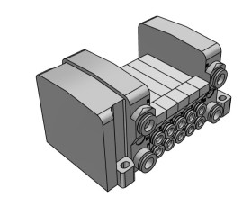 Płyta przyłączeniowa modułowa 5-drogowa Szybkozłączka 6 mm SMC