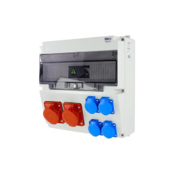 Rozdzielnica siłowa n/t 2x16A/5P + 4x230V IP44 NBOX-17M.2 3613795 Next