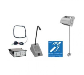 Zestaw interkomowy z głośnikiem i mikrofonem wandaloodpornym, z pętlą indukcyjną, STS-K064