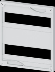 Cover, cut-out 2x 12TE, plastic, (W x H) 250 x 300 mm, 24 HP, light gray, for ALPHA 400/630/1250 DIN, 8GK9601-2KK11