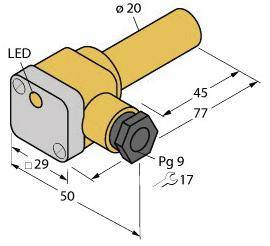 Turck Czujnik indukcyjny nie podtynkowy NI10-K20SK-AZ3X