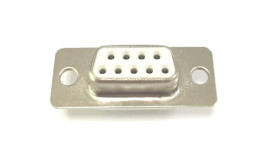 Złącze D-Sub 9-pinowe Żeński Proste Montaż na panelu raster 2.77mm Pozłacanie