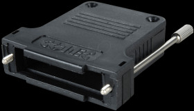 165X03329AE D-sub cap for 25-pin D-sub, black, large, straight