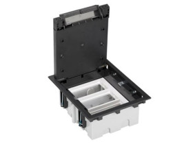 SIMON CONNECT Puszka podłogowa 3-modułowa 6x K45 gł. 93mm + SM302/9 szary grafit SF310/14 KONTAKT SIMON