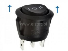 Przeł. kołys.250V 6A ( okrągły ) 3p chwil.