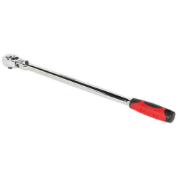 Sealey AK6697 Ratchet Wrench Flexi-Head Extra-Long 455mm 3/8&quot;Sq Drive