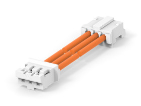 Kabel przewód-płytka, 300 V, raster: 2.5mm, 300mm, Pomarańczowy