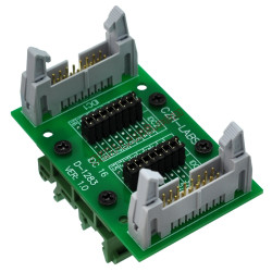 CZH-LABS DIN Rail Mount IDC16 2x8Pin 0.1&quot; Pitch(2.54mm) Header Diagnostic Test Breakout Board.